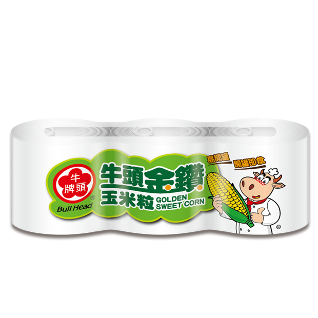 牛頭金鑽玉米粒易開罐340g-3入組