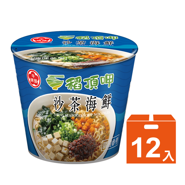 稻頂呷沙茶海鮮湯麵-12入