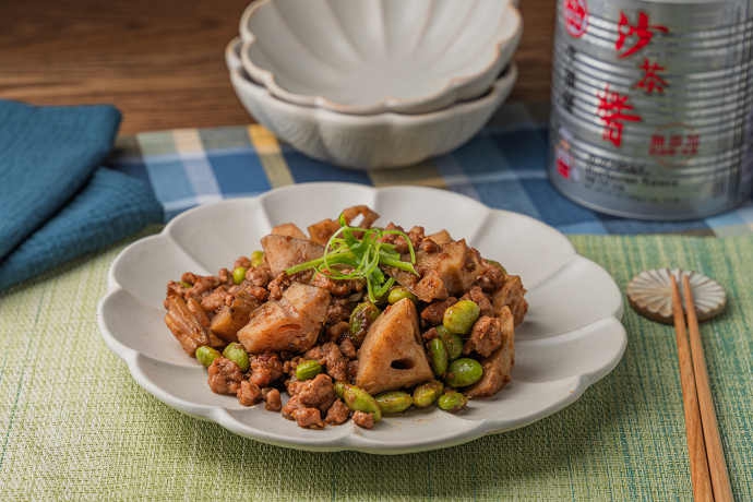 沙茶肉末蓮藕,沙茶醬,沙茶醬料理,蓮藕料理